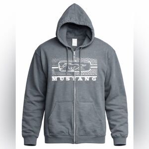 FORD Mustang Full Zip Hoodie Jacket Size XL